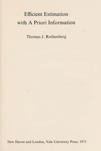 Efficient estimation with a priori information