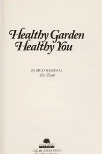 Healthy garden healthy you