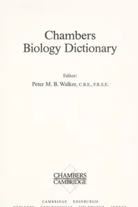 Chambers biology dictionary
