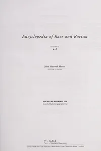 Encyclopedia of race and racism