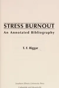 Stress burnout