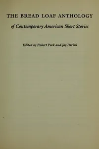 Cover of The Bread Loaf anthology of contemporary American short stories by Robert Pack