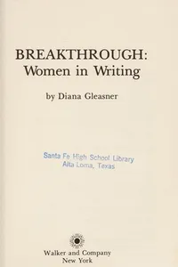Breakthrough, women in writing