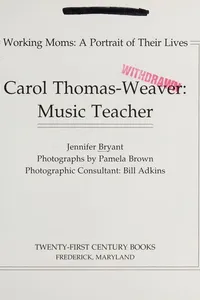 Carol Thomas-Weaver, music teacher