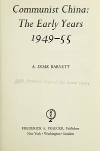 Communist China: the early years, 1949-55