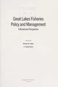 Great Lakes fisheries policy and management