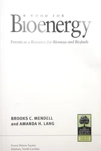 Wood for bioenergy