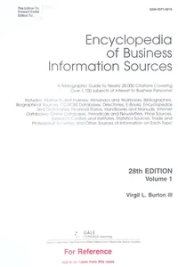 Encyclopedia of business information sources