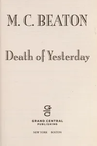 Cover of Death of yesterday by Marion Chesney