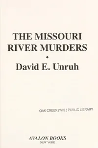 Cover of The Missouri River murders