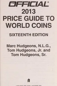 The official 2013 price guide to world coins