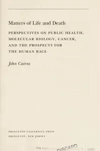 Matters of life and death