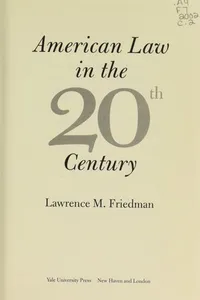 American law in the twentieth century