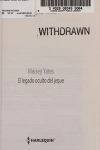 Capa de El legado oculto del jeque por Maisey Yates