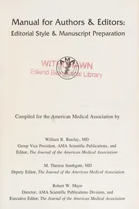Manual for authors & editors
