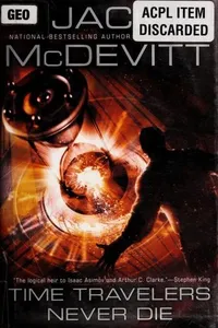 Capa de Time travelers never die por Jack McDevitt