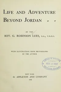 Capa de Life and adventure beyond Jordan