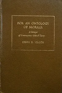 For an ontology of morals