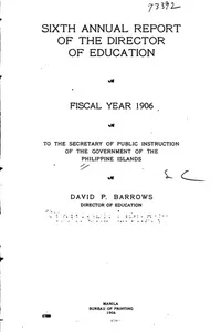 Annual Report of the Director of Education