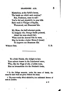 Brasenose Ale: A Collection of Poems Presented Annually by the Butler of ...