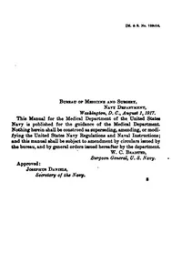 Manual for the Medical Department of the United States Navy