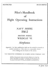 Navy Model FM-2. British Model Wildcat VI Airplanes