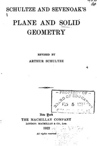 Schultze and Sevenoak's Plane and Solid Geometry