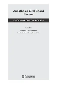 Anesthesia oral board review