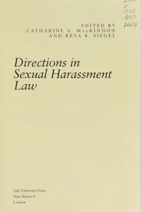 Directions in sexual harassment law