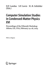 Computer Simulation Studies in Condensed-Matter Physics XVI