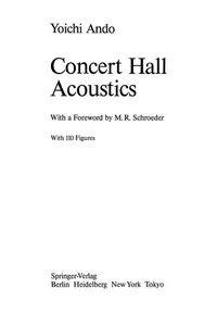 Concert Hall Acoustics