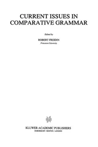 Current Issues in Comparative Grammar