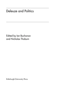 Capa de Deleuze and politics