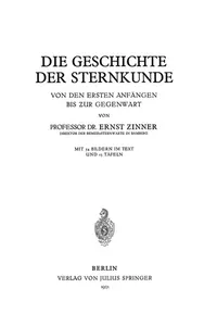Die Geschichte der Sternkunde