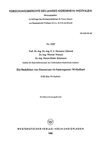 Die Reduktion von Eisenerzen im heterogenen Wirbelbett