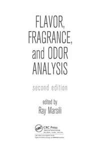 Cover of Flavor, fragrance, and odor analysis
