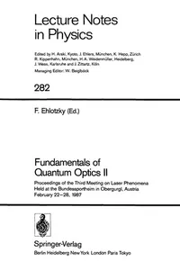 Fundamentals of quantum optics II