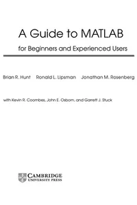 Cover of A guide to MATLAB