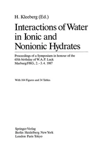 Interactions of Water in Ionic and Nonionic Hydrates