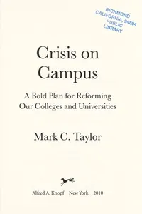 Capa de Crisis on campus por Søren Kierkegaard