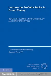 Lectures on profinite topics in group theory