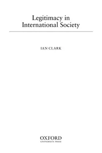 Capa de LEGITIMACY IN INTERNATIONAL SOCIETY