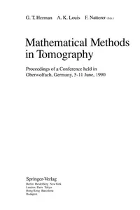 Mathematical methods in tomography