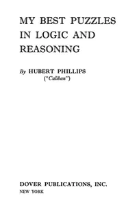 My best puzzles in logic and reasoning