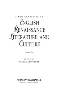 A new companion to English Renaissance literature and culture