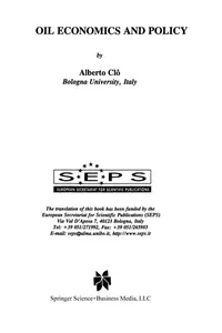 Oil Economics and Policy