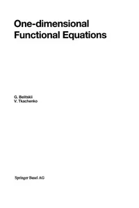 One-dimensional Functional Equations