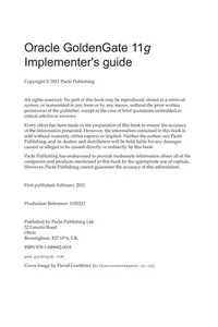 Oracle GoldenGate 11g Implementer's Guide