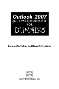 Outlook 2007 all-in-one desk reference for dummies