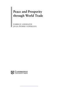 Peace and prosperity through world trade